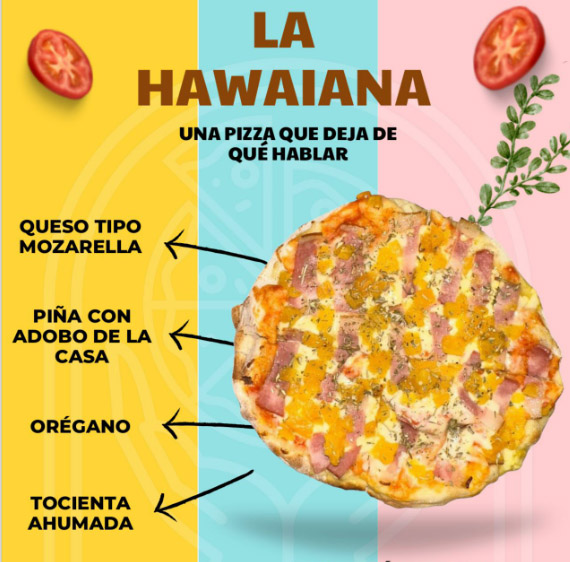 Pizza Artesanal Hawaiana en Ibagué a Domicilio